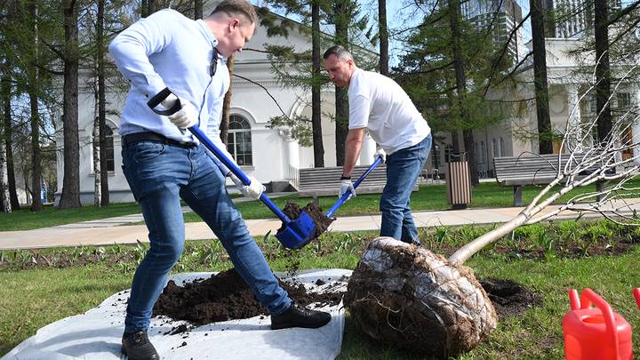 Общегородской субботник на ВДНХ / Фото: Пелагия Замятина / Вечерняя Москва