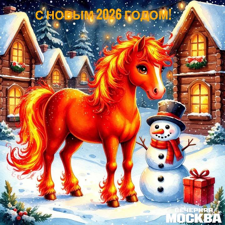Красивые открытки с Новым годом Огненной лошади 2026: скачать