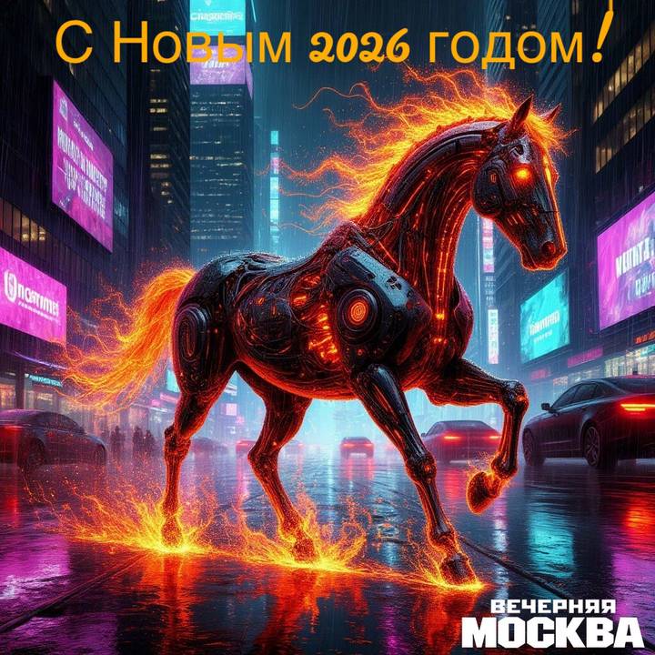 Красивые открытки с Новым годом Огненной лошади 2026: скачать