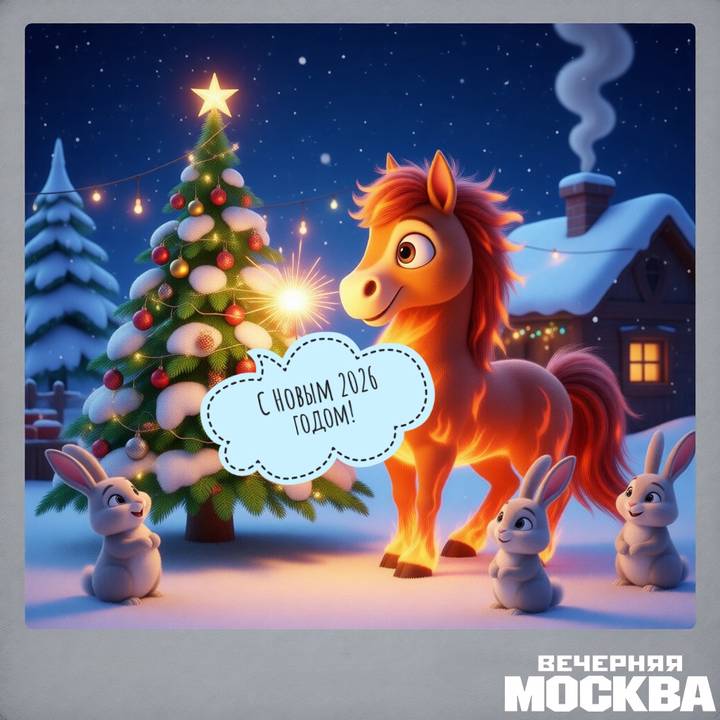 Красивые открытки с Новым годом Огненной лошади 2026: скачать