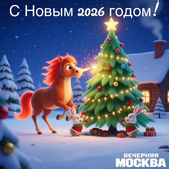 Красивые открытки с Новым годом Огненной лошади 2026: скачать