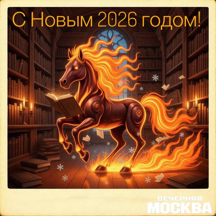 Красивые открытки с Новым годом Огненной лошади 2026: скачать