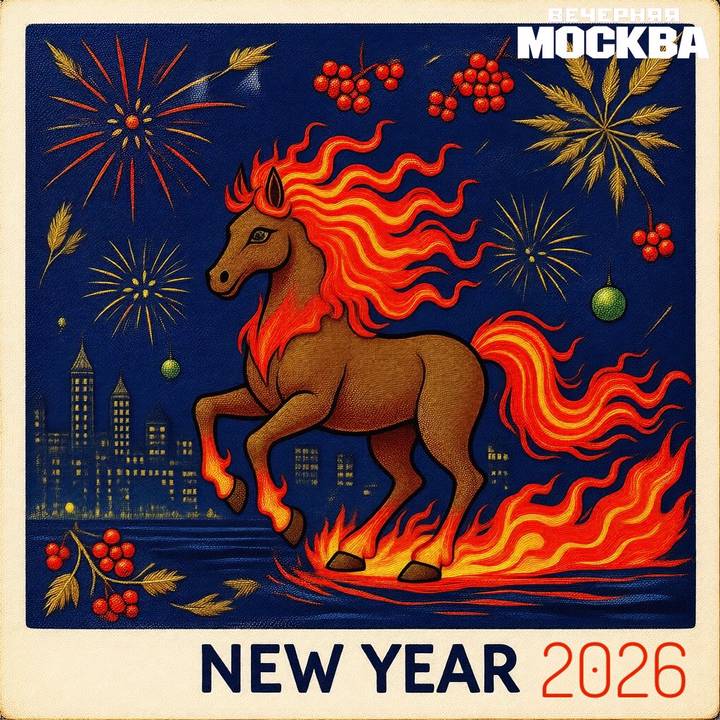 Красивые открытки с Новым годом Огненной лошади 2026: скачать