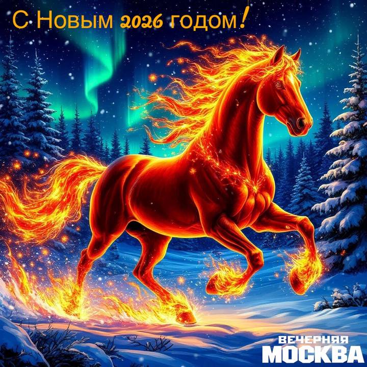 Красивые открытки с Новым годом Огненной лошади 2026: скачать