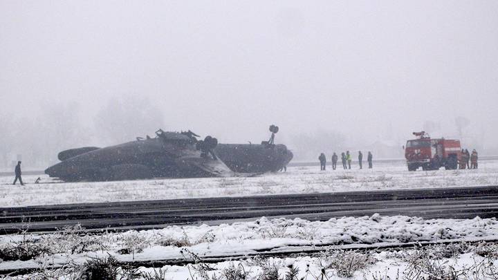 Место крушения Ту-134 под Петрозаводском в 2011 году