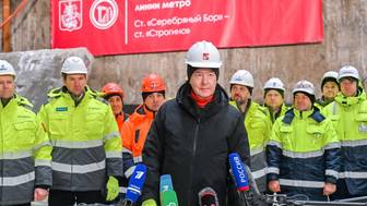 Собянин дал старт строительству тоннеля на Рублево-Архангельской линии метро