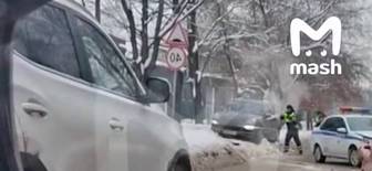 Силовики открыли огонь по Porsche, который протаранил машину ДПС в Балашихе