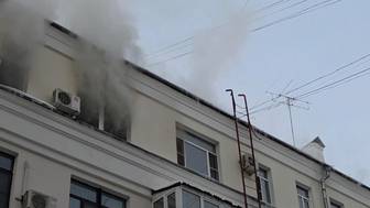 МЧС опубликовало кадры тушения пожара на Татарской улице в Москве