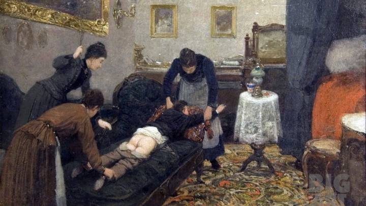 П. Ковалевский, «Порка», картина 1880 года