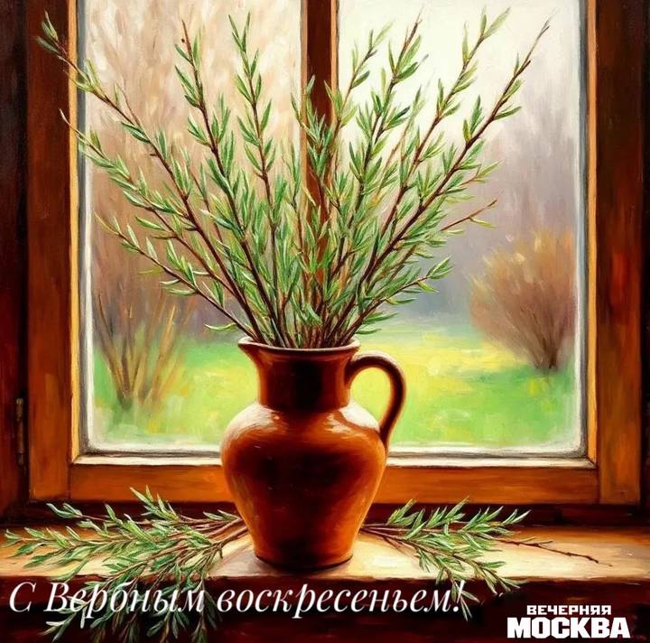 Открытки «С Вербным воскресеньем» 2026: красивые поздравительные картинки