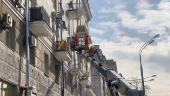 В Москве проводятся масштабные работы по промывке фасадов зданий