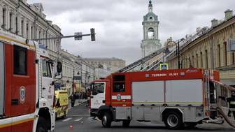 Стала известна площадь пожара в доме в центре Москвы
