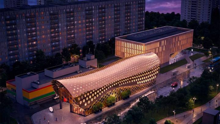 Проектное решение наземной части станции метро «Строгино»