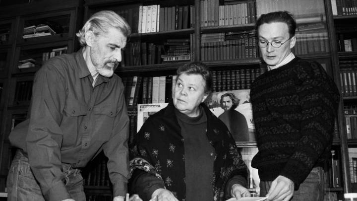 Актер Дмитрий Черниговский с дочерью и зятем Нины Поповой, Ренитой и Юрием Григорьевыми