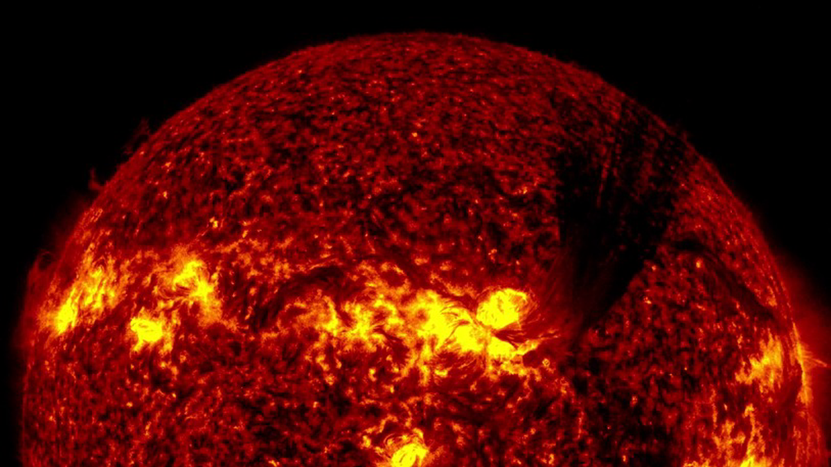 Scientists recorded a black explosion on the sun