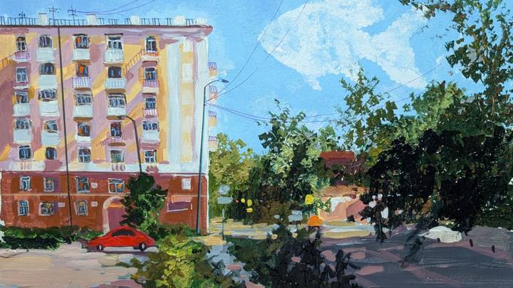 «Дом, в котором я живу», рисунок Гликерии Будриной