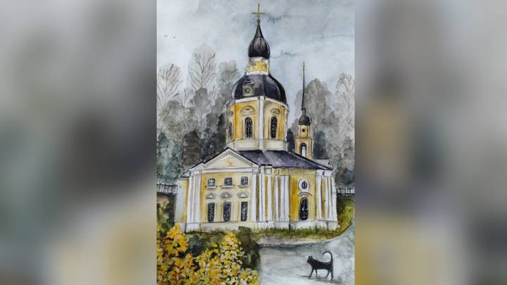 «Церковь Нерукотворного Образа Всемилостивого Спаса», рисунок Дарьи Мироновой