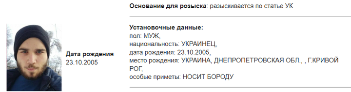 Карточка Ярослава Овсюка**