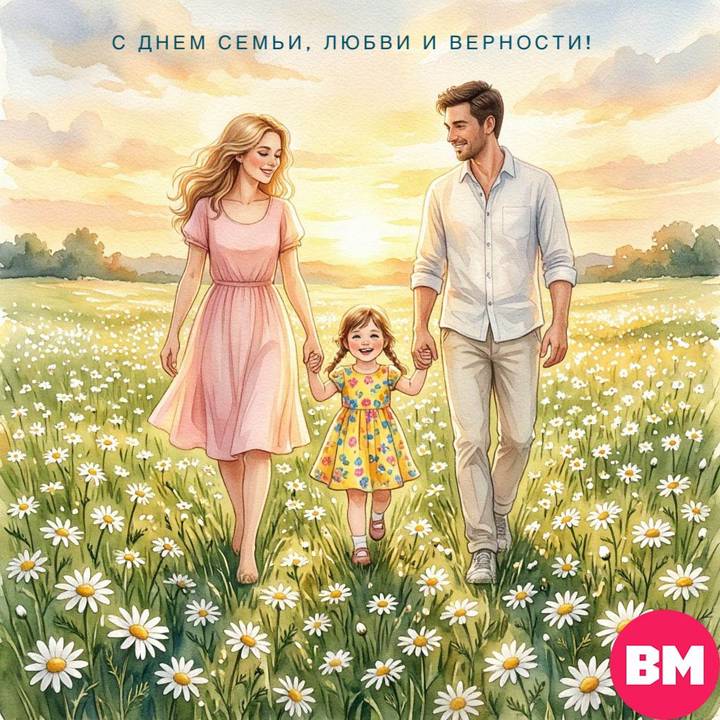 День семьи любви и верности 8 июля 2026 года: открытки скачать бесплатно