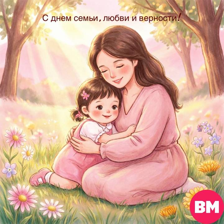 День семьи любви и верности 8 июля 2026 года: открытки скачать бесплатно