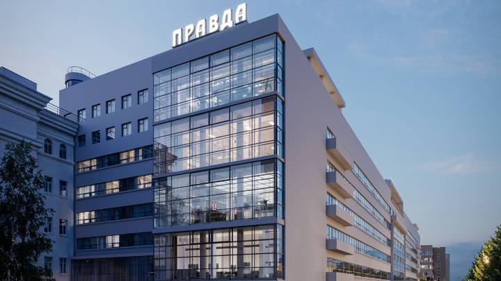 И вновь оживет дом «Правды»: продолжаются масштабные работы по реставрации здания полиграфического комплекса