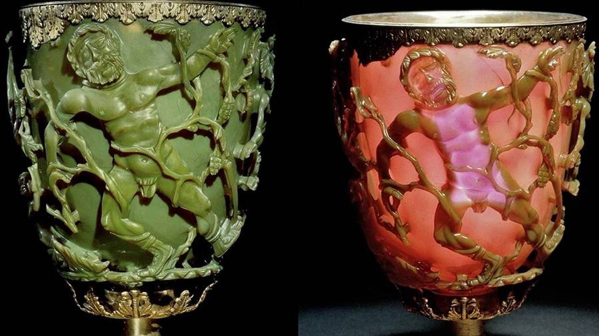 Ученые раскрыли секрет древнеримского стекла, меняющего цвет с зеленого на красный